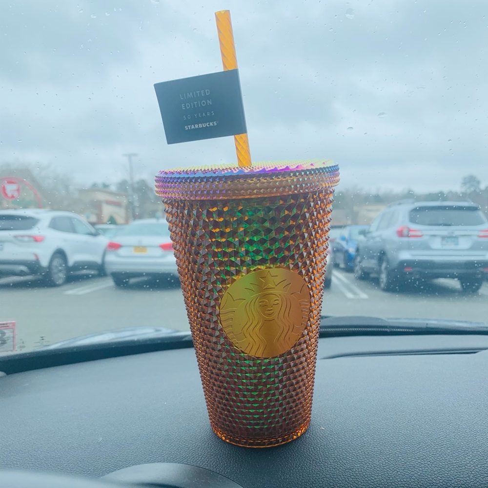 Starbucks gold studded cup